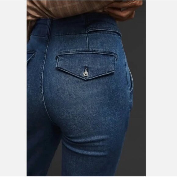 Pilcro Anthropologie Bootcut Jeans‎ Mid Rise Cotton Hemp Boho Hippie Retro Denim - Picture 4 of 16